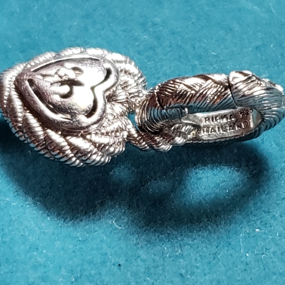 Judith ripka 925 necklace and cz heart pendant - Picture 8 of 9